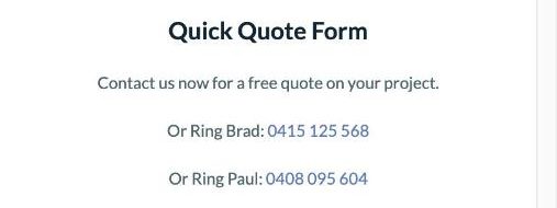 Screenshot: Brad has two different numbers on the same page.